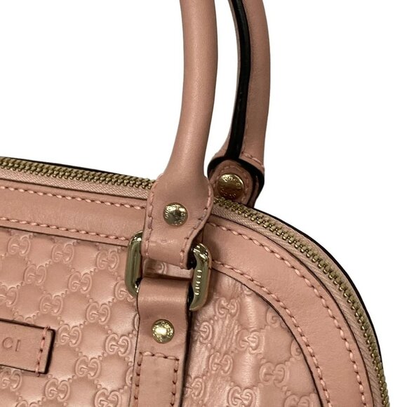 Auth GUCCI Micro Guccissima 449654 Pink Leather Handbag - Picture 11 of 16